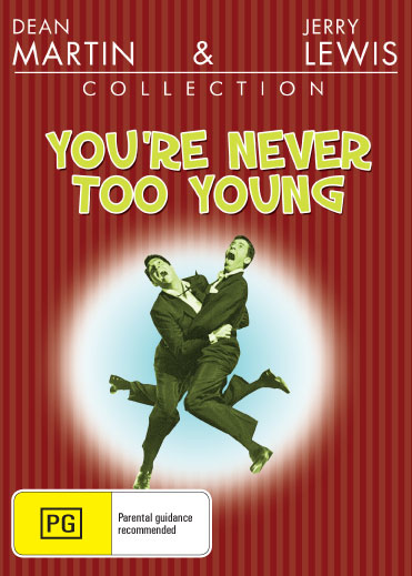 You're Never To Young DVD musical featuring Dean Martin and Jerry Lewis, from rareandcollectibledvds.