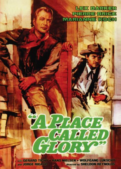 DVD cover of "A Place Called Glory City" featuring Lex Barker and Pierre Brice, romance film, from RareAndCollectibleDVDs.