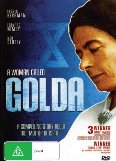 DVD cover of "A Woman Called Golda" featuring Ingrid Bergman and Ned Beatty, biography film from Rare and Collectible DVDs.