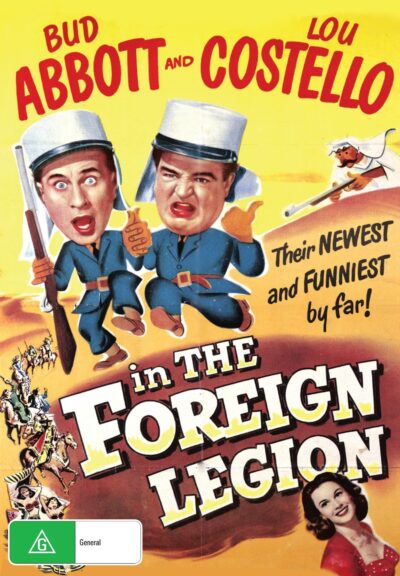 Abbott and Costello in the Foreign Legion DVD featuring comedy duo Bud Abbott and Lou Costello in a vintage cover image