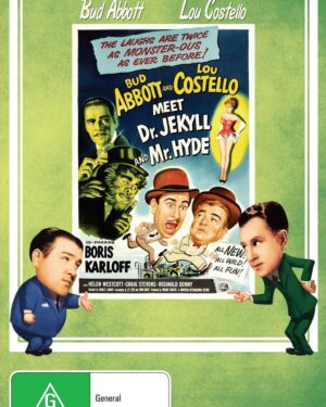 Abbott and Costello Meet Dr Jekyll and Mr Hyde DVD featuring horror comedy with Bud Abbott and Lou Costello.