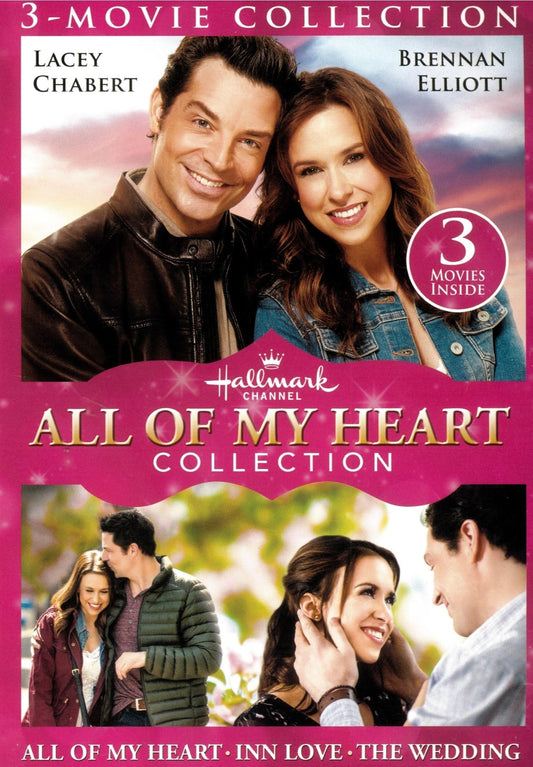 DVD cover for "All of My Heart" comedy starring Lacey Chabert and Brennan Elliott, featuring the official artwork.