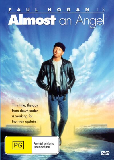 DVD cover of "Almost An Angel" comedy featuring Paul Hogan and Linda Kozlowski, from Rare and Collectible DVDs.