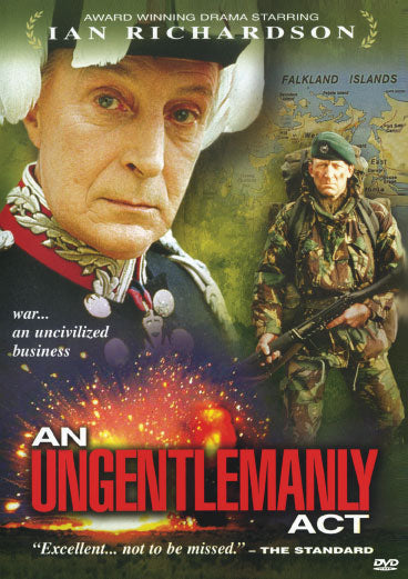 DVD cover of "An Ungentlemanly Act" featuring Ian Richardson and Rosemary Leach, historical drama from rareandcollectibledvds.