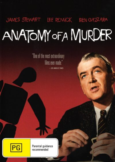 Anatomy of a Murder DVD featuring James Stewart and Lee Remick, a classic drama film in a collectible DVD case.