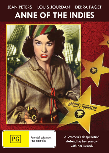 DVD cover of Anne of the Indies featuring Jean Peters and Louis Jourdan, action film from the classic adventure movie collection.