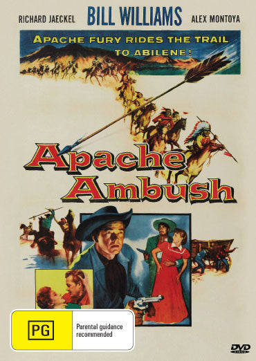 Western DVD "Apache Ambush" featuring Bill Williams and Richard Jaeckel, displayed in its case on a plain background.