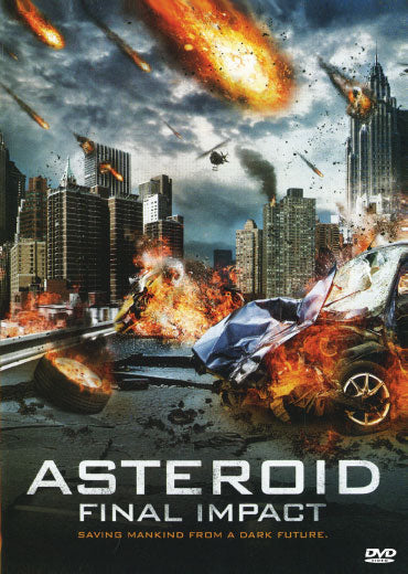 DVD cover for Asteroid: Final Impact featuring action scenes with Mark Lutz and Robin Dunne in a dramatic space setting.