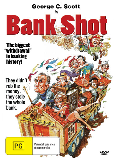 Bank Shot DVD featuring George C. Scott and Joanna Cassidy, comedy film image from Rare and Collectible DVDs collection.