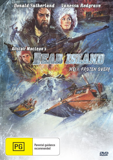 DVD cover of Bear Island featuring Donald Sutherland and Vanessa Redgrave, an action film available from Rare and Collectible DVDs.
