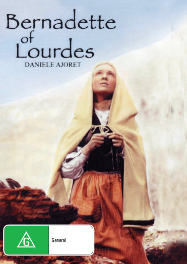 Bernadette of Lourdes DVD drama featuring Danièle Ajoret and Bernard Lajarrige, showcasing a scene from the film.