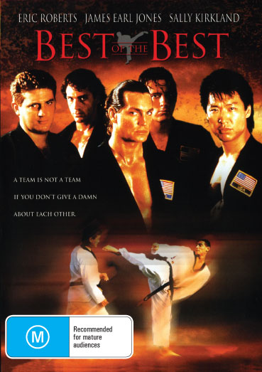 DVD cover of "Best Of The Best" action movie featuring Eric Roberts and James Earl Jones from RareAndCollectibleDVDs.