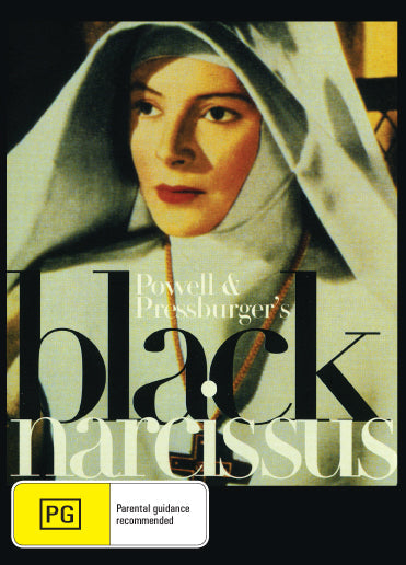 Black Narcissus DVD featuring Deborah Kerr and David Farrar, drama film with colorful cover art and cast details.