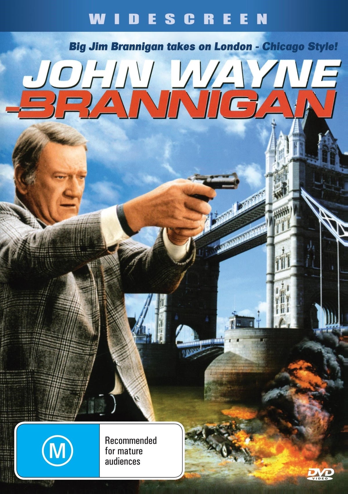 Brannigan DVD featuring action scenes with John Wayne and Richard Attenborough from the rareandcollectibledvds collection.