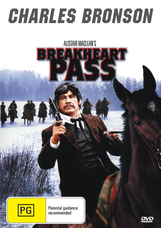 DVD of Breakheart Pass featuring Charles Bronson and Ben Johnson, drama movie on a collectible DVD case.