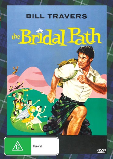 DVD of Bridal Path comedy featuring Bill Travers and Bernadette O’Farrell, showing the DVD case with film title and actor images