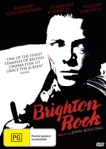 Brighton Rock DVD featuring crime drama with Richard Attenborough and Hermione Baddeley, part of rareandcollectibledvds collection.