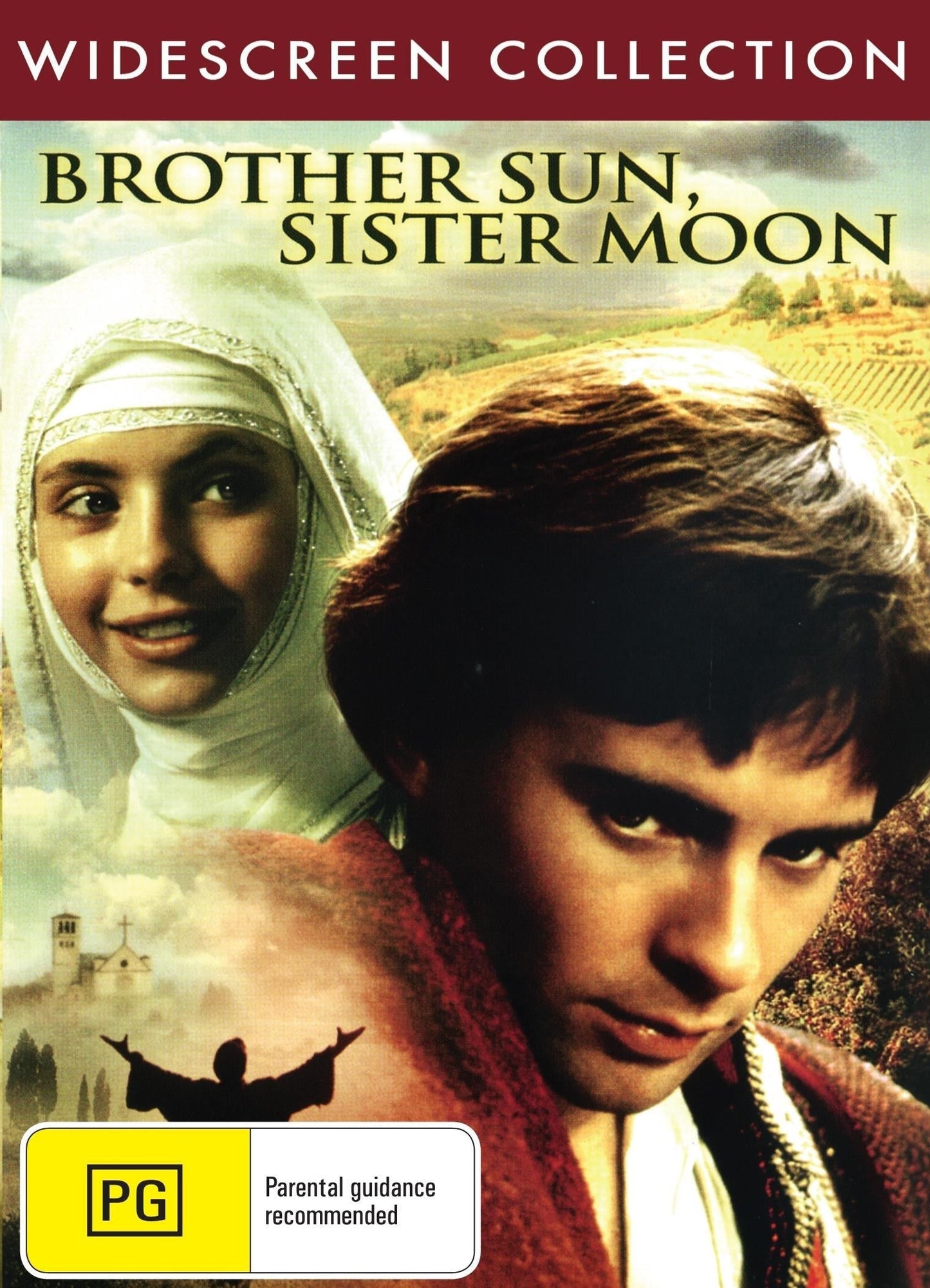 Brother Sun, Sister Moon DVD drama featuring Graham Faulkner and Judi Bowker, with scenes from the classic film.