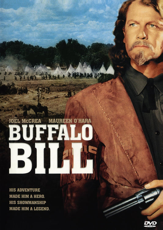 Buffalo Bill DVD drama featuring Joel McCrea and Maureen O'Hara, collectible film from RareAndCollectibleDVDs.