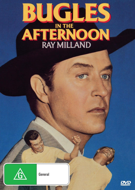 DVD cover of "Bugles in the Afternoon" drama featuring Ray Milland and Helena Carter, available from rareandcollectibledvds.