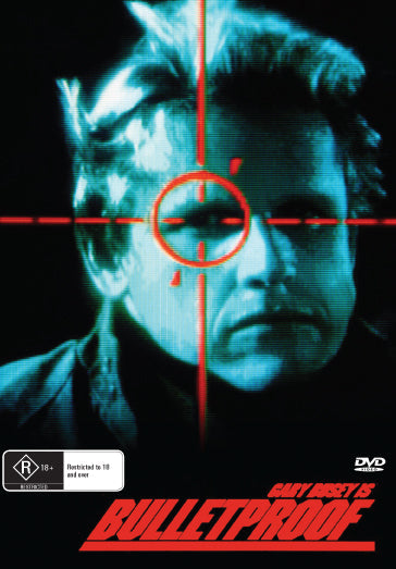 DVD cover image of "Bulletproof" featuring Gary Busey and Darlanne Fluegel, from the action movie collectible by rareandcollectibledvds.