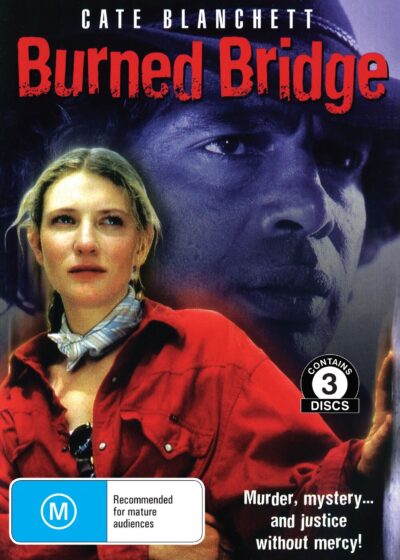 Burned Bridge aka Heartland DVD featuring drama with Ernie Dingo and Cate Blanchett, displayed on a DVD case.