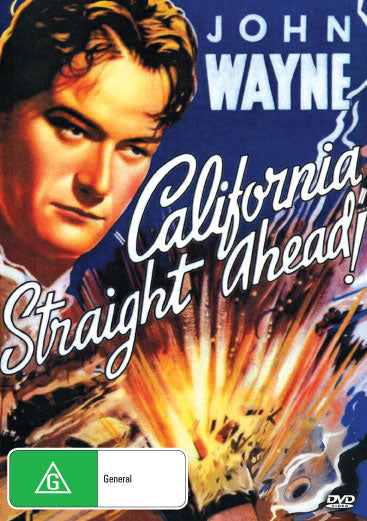 California Straight Ahead! DVD featuring John Wayne in an action film with Louise Latimer, part of the rareandcollectibledvds collection.