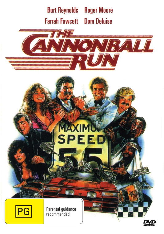 DVD cover of Cannonball Run II featuring Burt Reynolds and Dom DeLuise, comedy film, from Rare and Collectible DVDs.