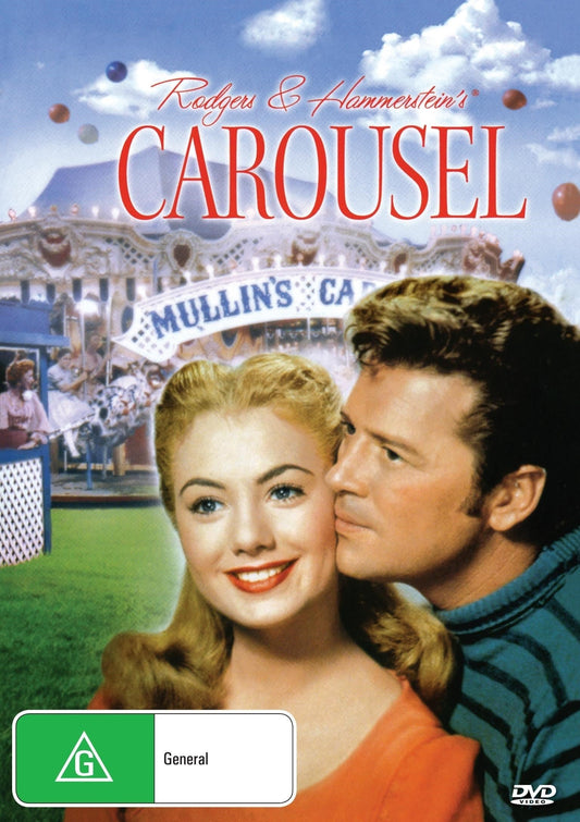 Carousel on DVD musical starring Gordon MacRae and Shirley Jones, featuring a cover image from the rareandcollectibledvds collection.
