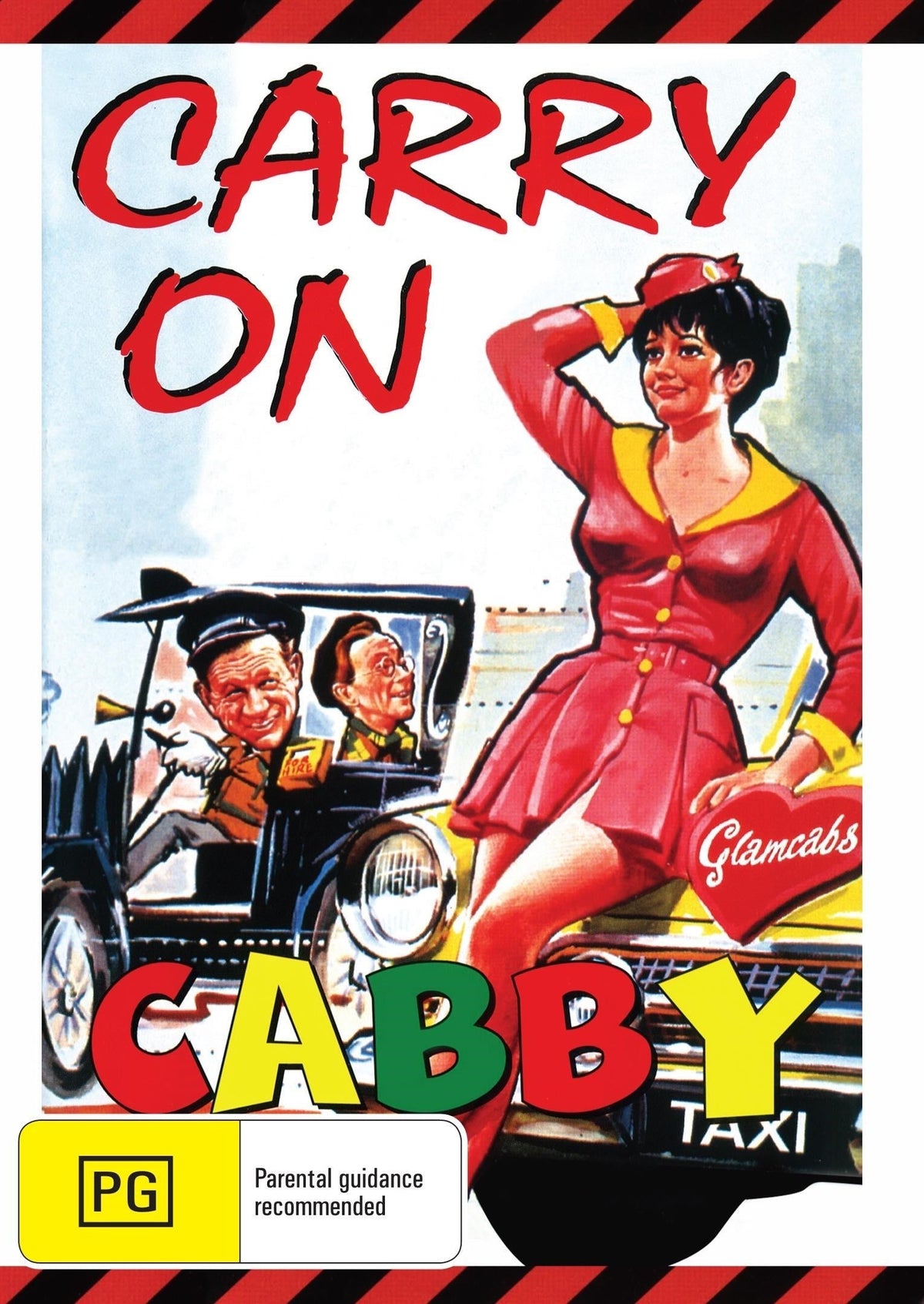 Carry On Cabby DVD featuring Sidney James and Hattie Jacques, a classic comedy film in the Carry On series.