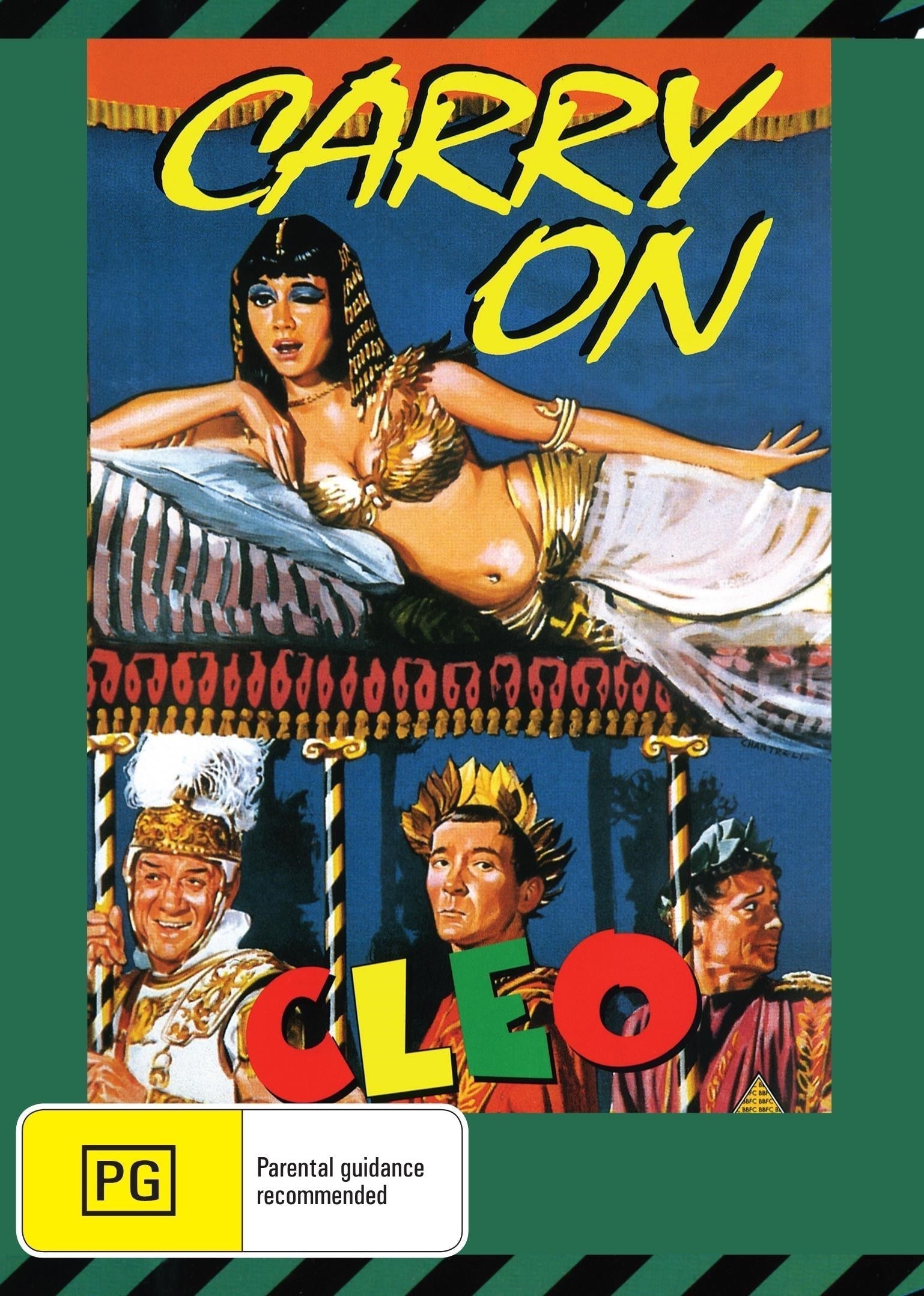 Carry on Cleo DVD featuring Kenneth Williams and Sidney James, a classic adventure comedy from Rare and Collectible DVDs.