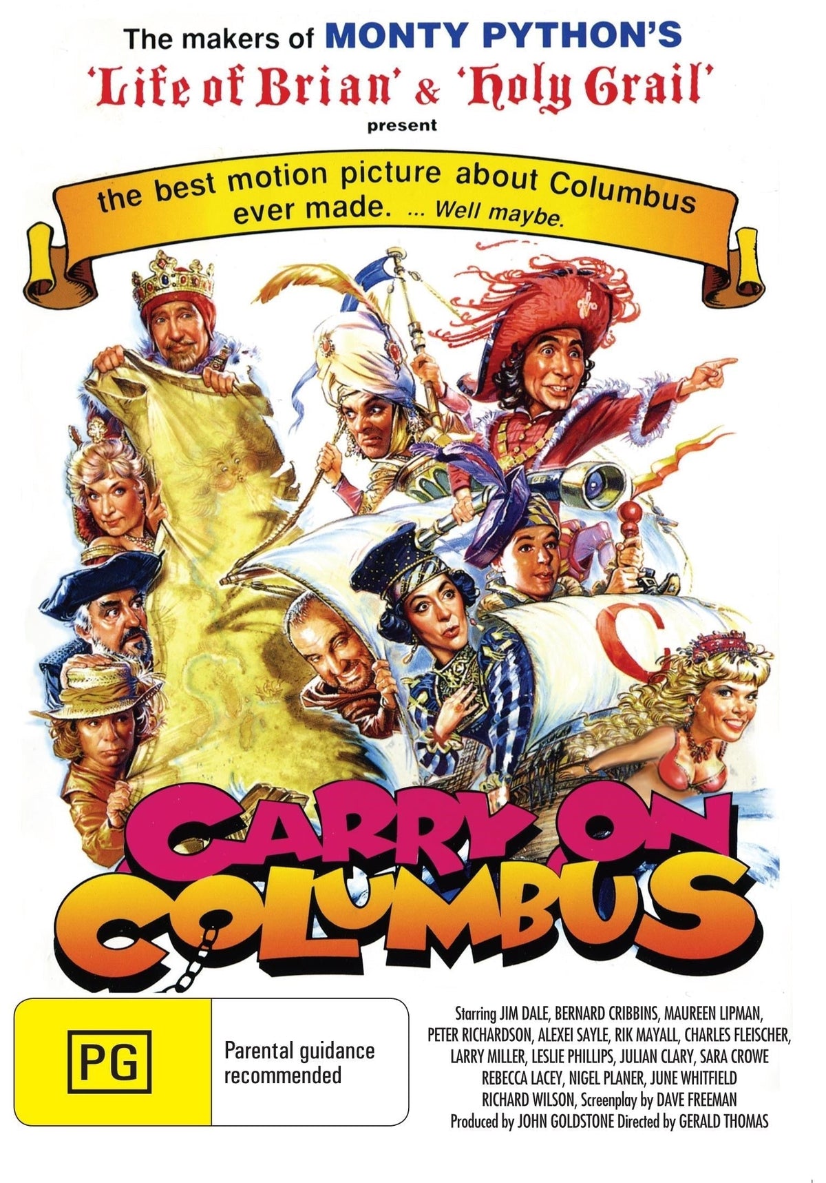 Carry On Columbus DVD featuring Jim Dale and Bernard Cribbins, action comedy from RareandCollectibleDVDs.