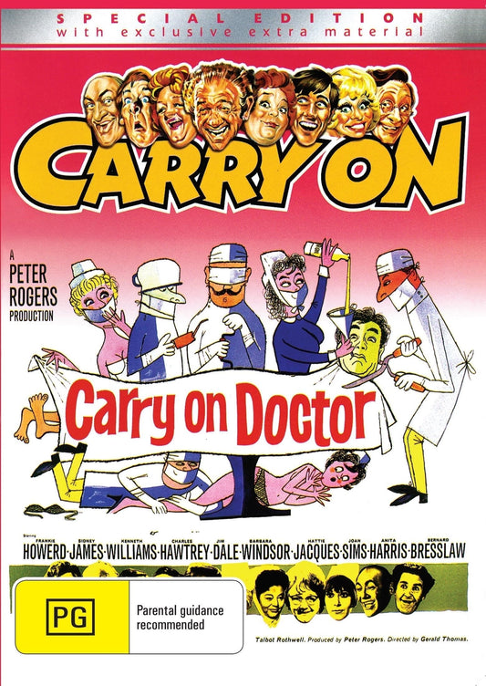 Carry on Doctor DVD featuring Frankie Howerd and Sidney James, a classic comedy film from the Rare and Collectible DVDs collection.