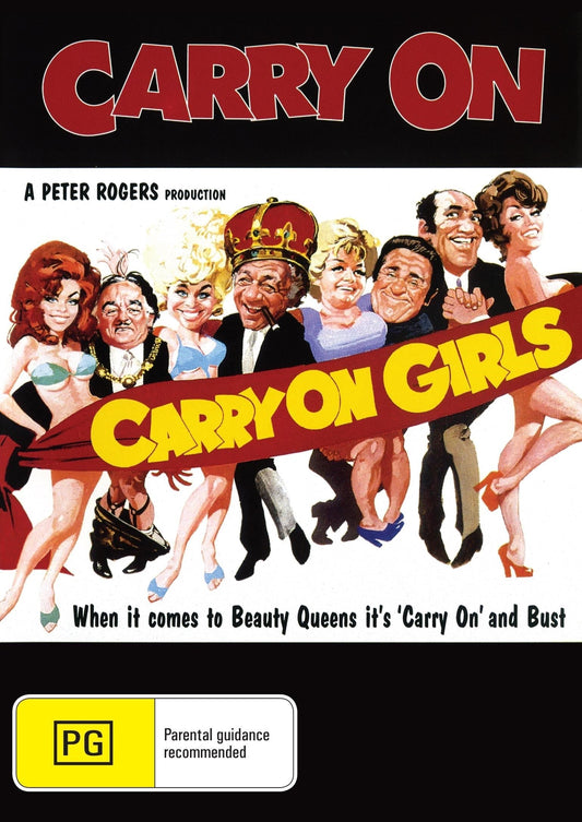 Carry on Girls DVD featuring Sidney James and Barbara Windsor, a comedy movie from the Carry on series.