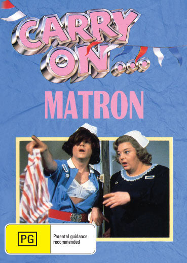 Carry On Matron DVD featuring Sidney James and Kenneth Williams, a classic British crime comedy with vintage cast.