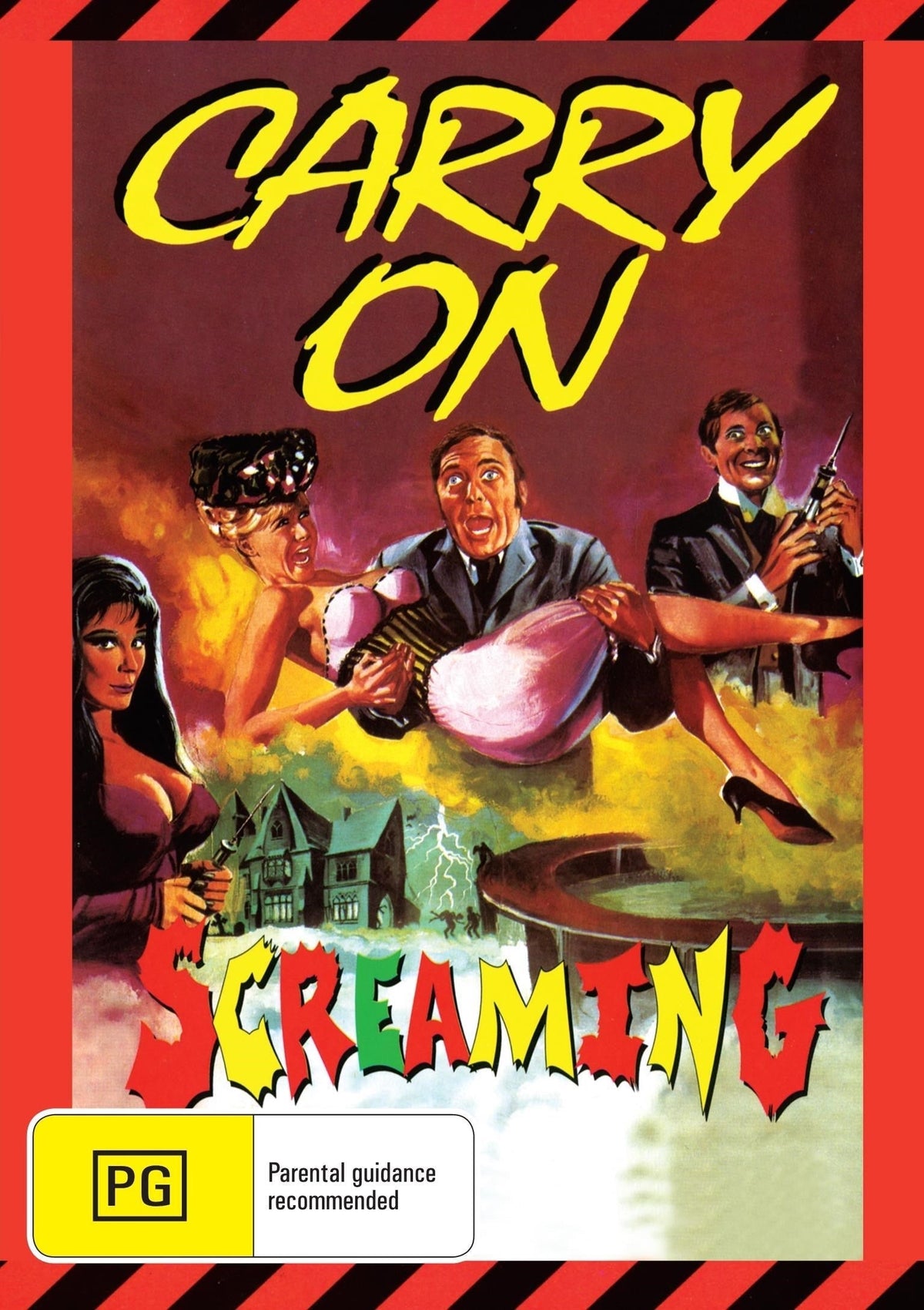 Carry on Screaming! DVD featuring Kenneth Williams and Jim Dale, classic horror comedy film in collectible DVD format.