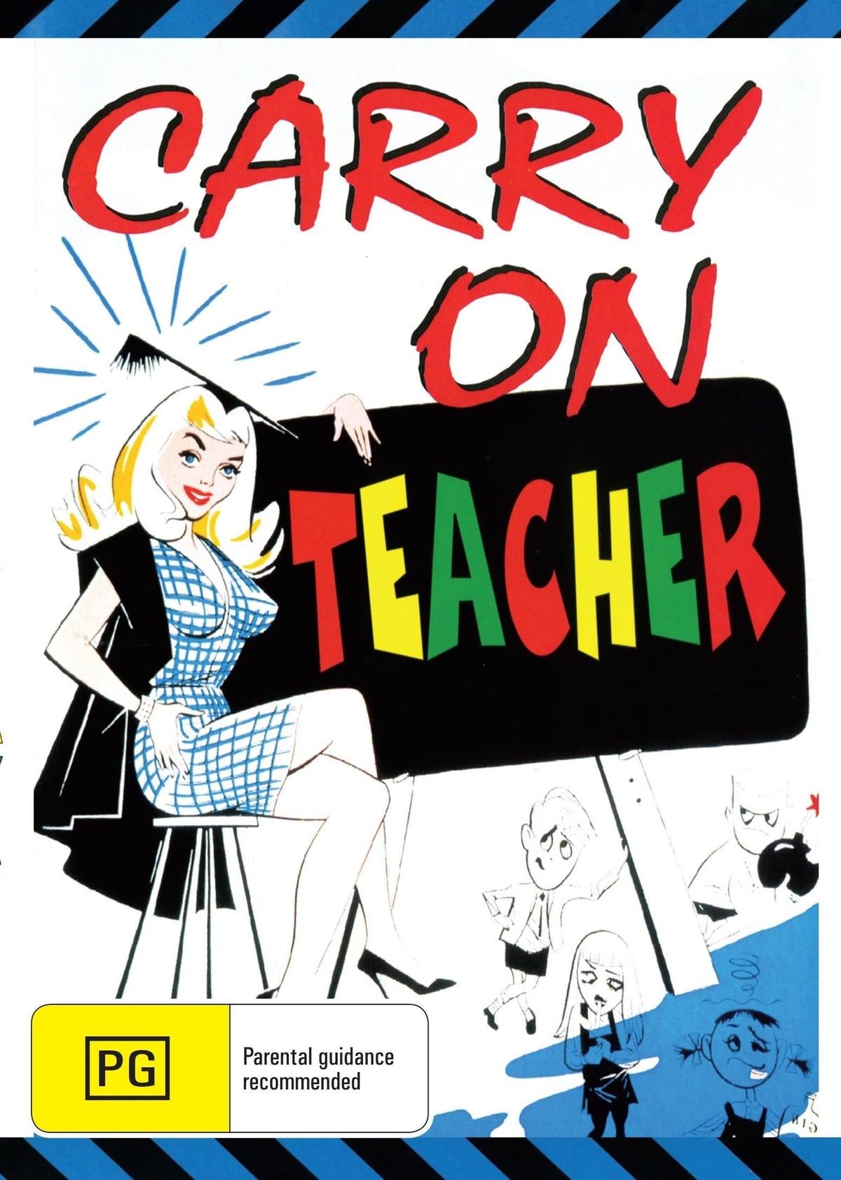 Carry On Teacher DVD featuring Kenneth Williams and Leslie Phillips, a classic comedy film in the Carry On series.