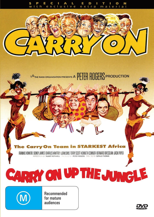 Carry On Up the Jungle DVD featuring Frankie Howerd and Sidney James, adventure comedy movie from RareAndCollectedDVDs.