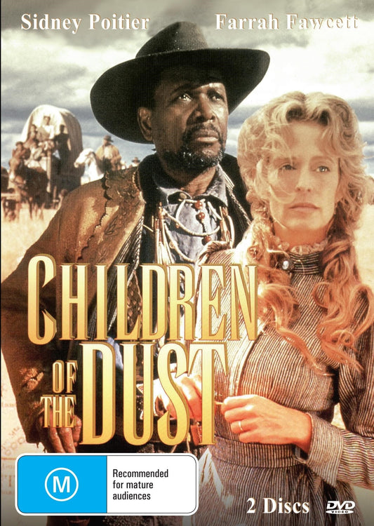 Children Of The Dust DVD, Western featuring Sidney Poitier and Michael Moriarty, displayed in a case with cover art visible.