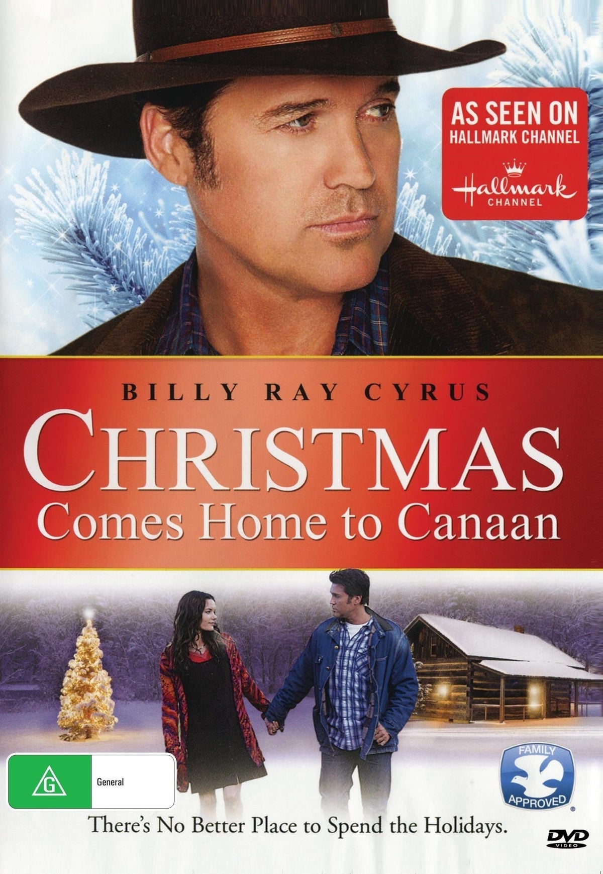 DVD cover of Christmas Comes Home To Canaan featuring Billy Ray Cyrus and Gina Holden, drama film from RareandCollectibleDVDs