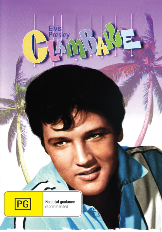 DVD cover of Clambake comedy featuring Elvis Presley and Shelley Fabares, part of the rareandcollectibledvds collection.