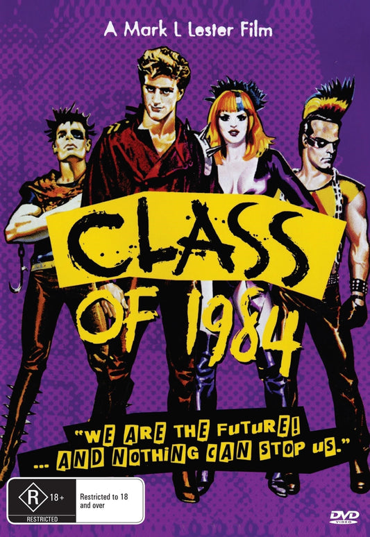 DVD cover of the drama "Class of 1984" featuring Perry King and Merrie Lynn Ross, from rareandcollectibledvds.
