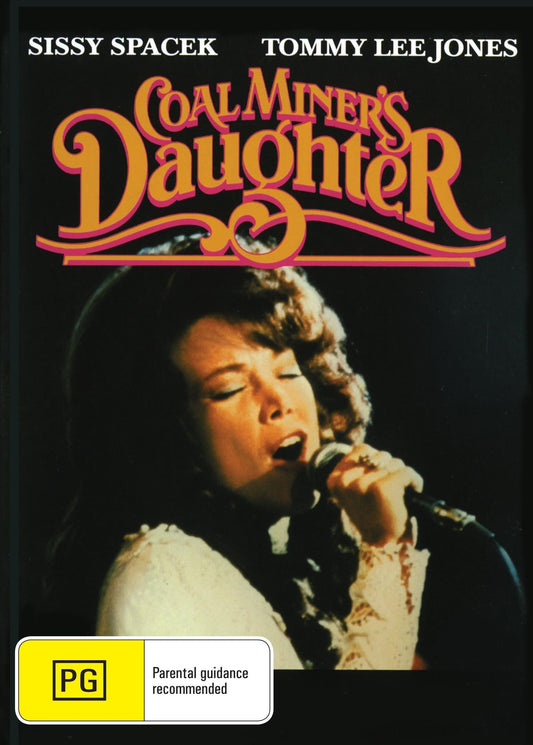 Coal Miner's Daughter DVD featuring Sissy Spacek and Tommy Lee Jones, drama film with classic movie cover art.