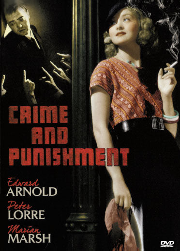 DVD of Crime and Punishment drama featuring Edward Arnold and Peter Lorre, collectible film on a standard DVD case.