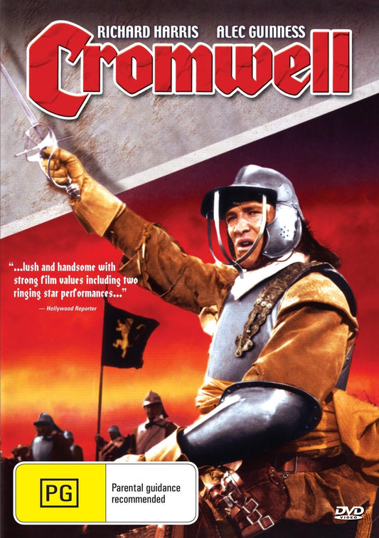 DVD cover of Cromwell drama featuring Richard Harris and Alec Guinness, available from RareAndCollectibleDVDs.