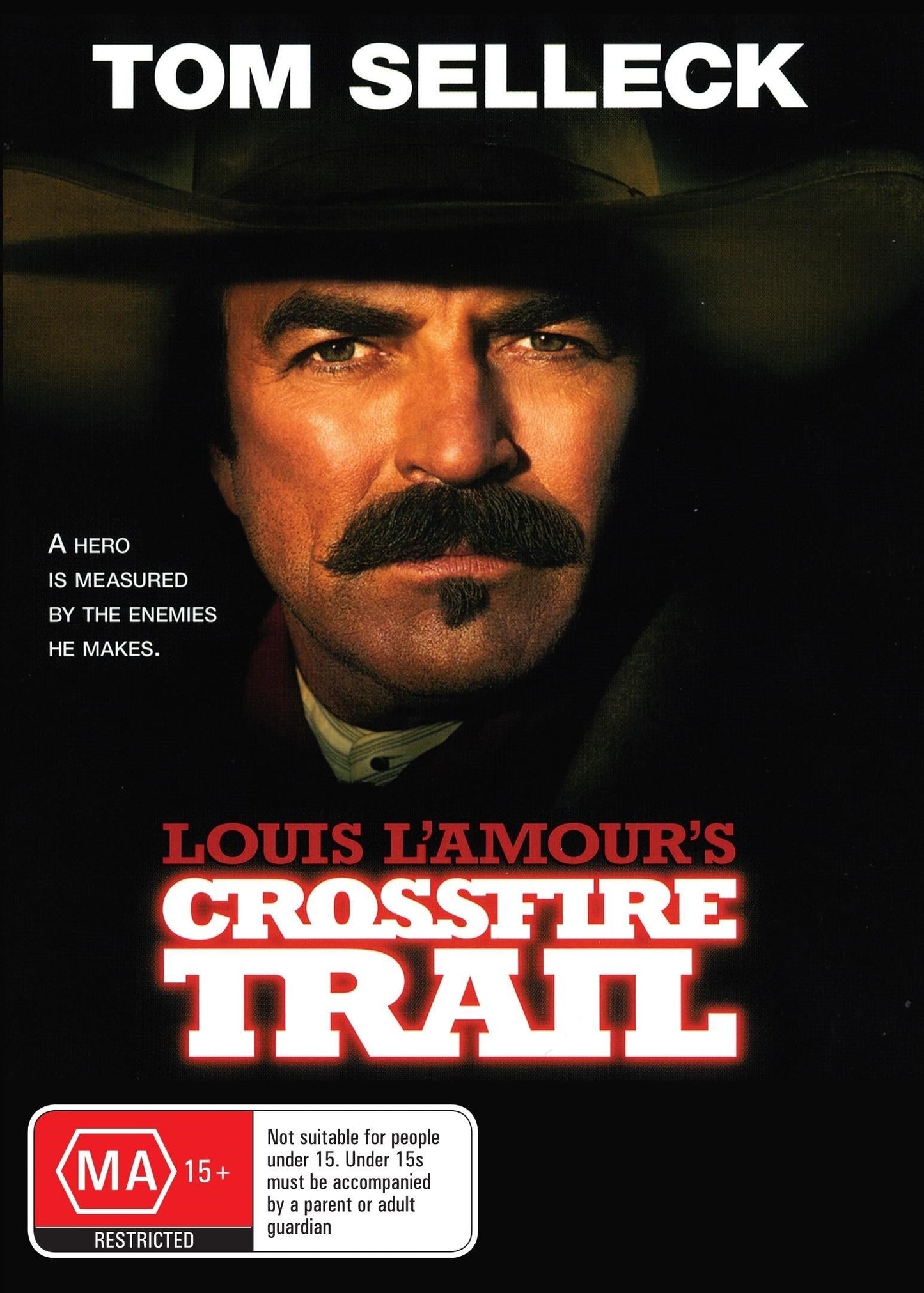 Crossfire Trail DVD featuring Tom Selleck and Virginia Madsen, a drama movie on DVD from Rare and Collectible DVDs.