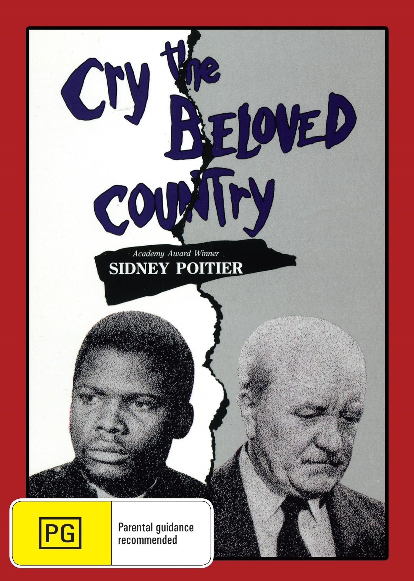 DVD of Cry The Beloved Country drama featuring Canada Lee and Sidney Poitier, showcasing the movie cover art.
