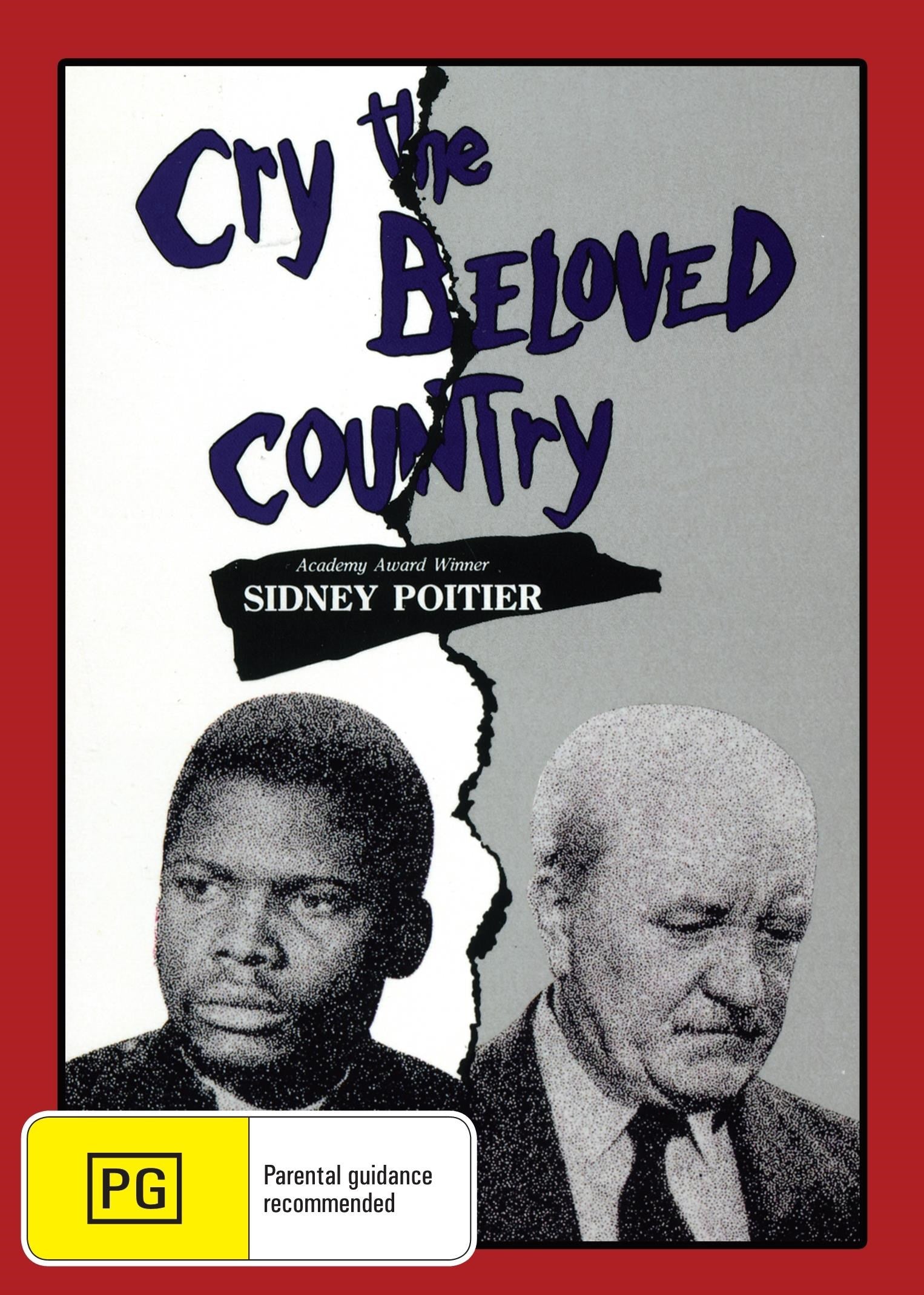 DVD of Cry The Beloved Country drama featuring Canada Lee and Sidney Poitier, showcasing the movie cover art.