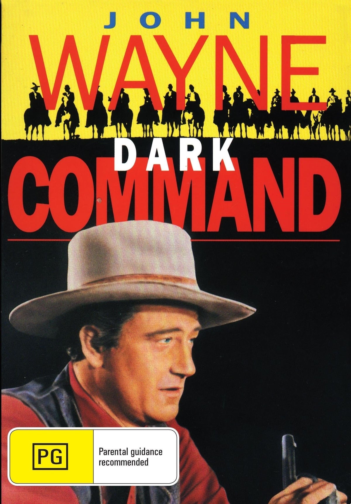 Dark Command DVD featuring Claire Trevor and John Wayne, drama film with vintage cover artwork.