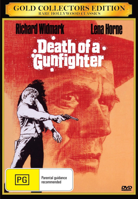 DVD cover of "Death of a Gunfighter" drama featuring Richard Widmark and Lena Horne, available from Rare and Collectible DVDs.